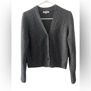 Madewell Newbury Shrunken V-Neck Cardigan Size M Knit Button-Up Sweater Minimal